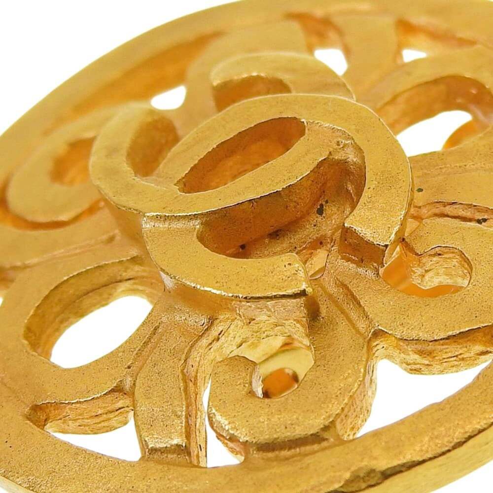 CHANEL Gold Logo Earrings - Picture 6 of 8